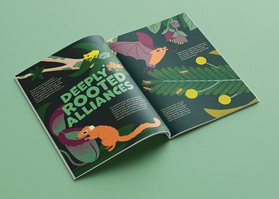 Plant & Animal Alliances Editorial Illustration animals design editorial illustration layout