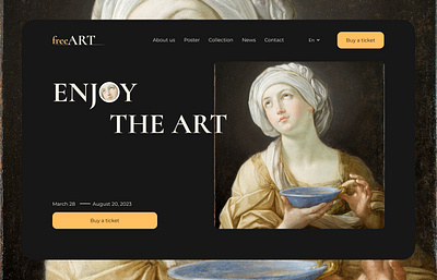 Website for a museum art branding design design website museum typography ui ux