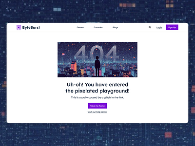 Daily UI #8 | 404 Page 404 404 page ai daily ui daily ui day 8 day 8 gaming gaming web store ui user interface user interface design uxui web web design