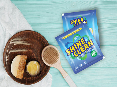 Dazzle and Wash: The Ultimate Shine Clean Detergent branding graphic design