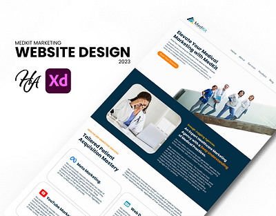 MedKit Marketing Website Design adobe xd graphic design medical marketing medical marketing website ui web design website design