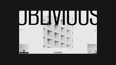 Oblivious — Framer 3d animation framer graphic design landingpage motion graphics ui webdesign