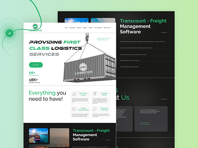 Landing page for ASL. Logistics company design desktop landing page logistics ui uiux web design website