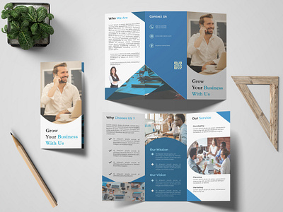 Tri Fold Brochure Design business company design minimal ist official print tri fold brochure tri fold brochure design