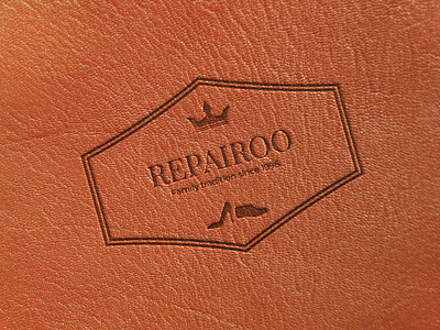 Repairoo - logo design for a shoe repair shop brand identity branding graphic graphic design lether lether logo design logo logo concept shoe repair logo shoe repair logo idea shoe repair shop