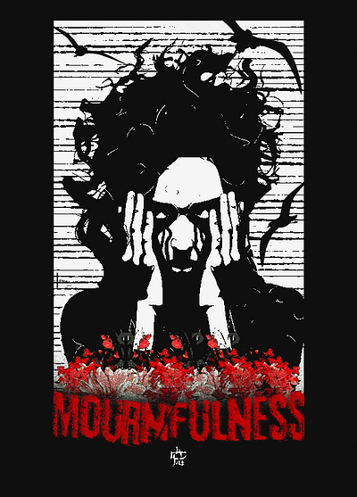 Mournfulness. design graphic design illustration poster typography vector