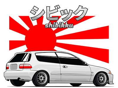 Honda Civic eg6 Vector art car art car artwork car design car drawing car illustration car vector civic type r ef eg6 ek3 ek9 honda honda civic honda ef honda eg honda ek honda mugen illustration mugen shibikku