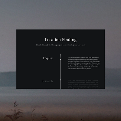 CP Locations film landing page locations minimal uk webflow