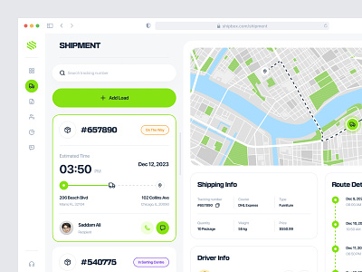 Shipbox - Tracking Page cargo crm dashboard delivery logistics dashboard management maps product design route tracking shipment shipment app shipment dashboard shipping shipping management tracking tracking app tracking web ui ux web app
