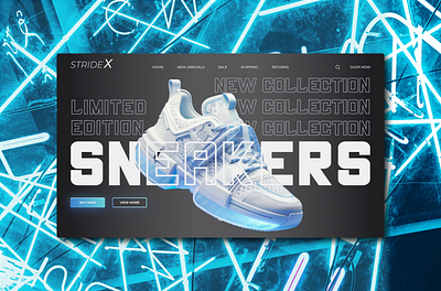 STRIDE X - WEBSITE design sneakers design sneakers website ui uiux ux web design website website design