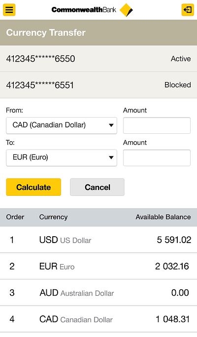 Currency Transfer