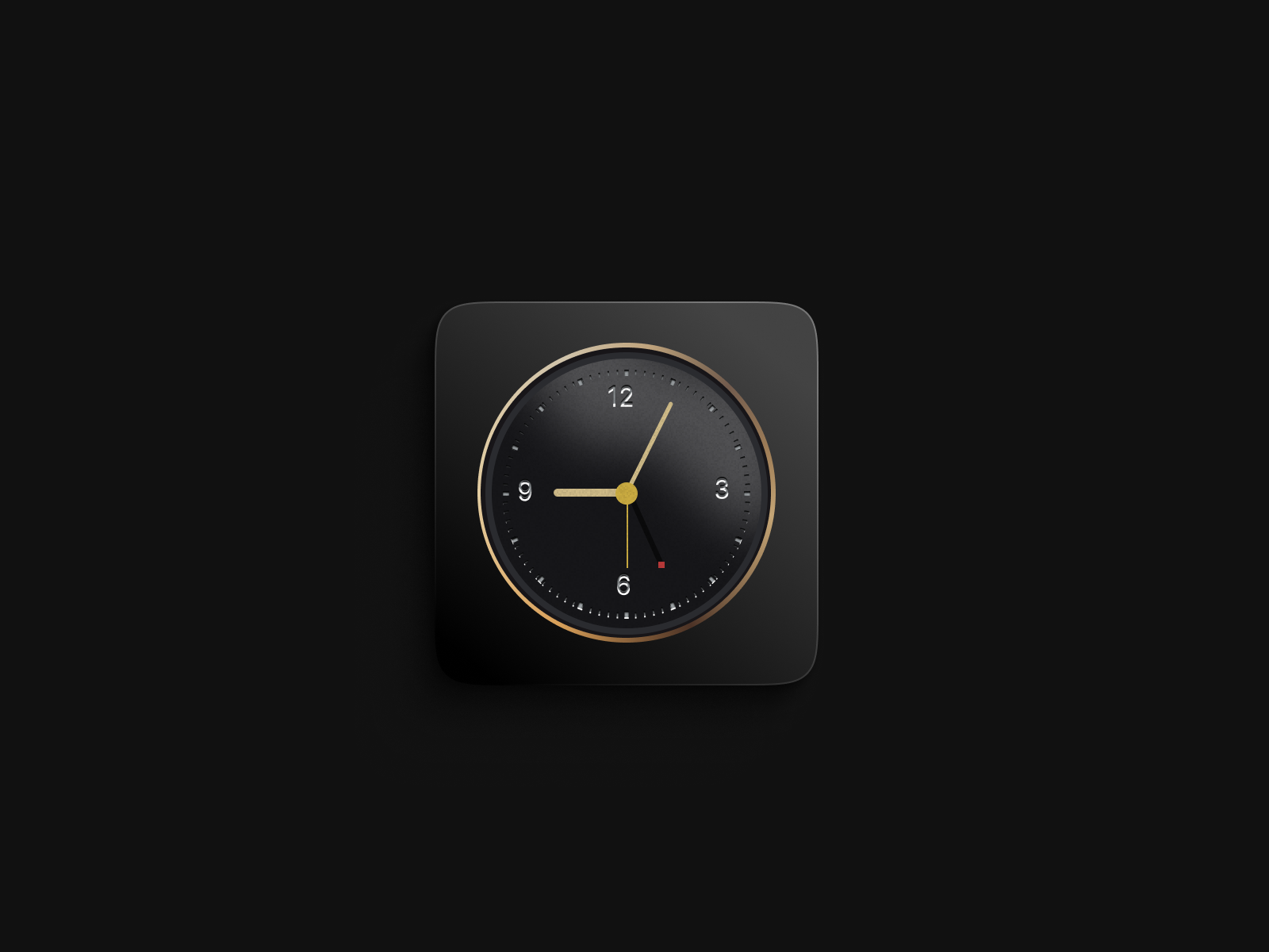 Dark Clock Icon by 🖖Milan on Dribbble