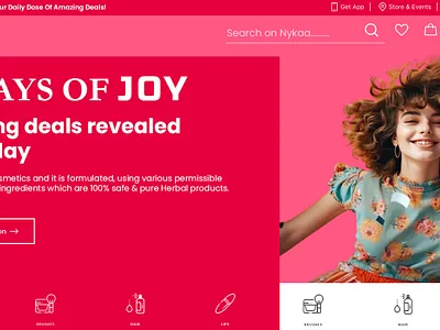 Nykaa Landing Page UI beauty branding dailyui designcommunity designs designtrends dribbbleshot dribbbleshowcase graphic design graphicdesign interactivedesign landing page moderndesign nykaa products ui web design websiteinspiration