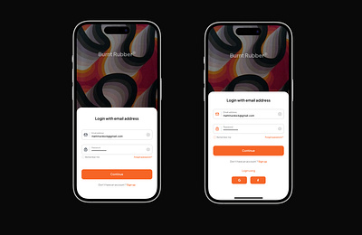 Login screen visual hierarchy