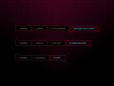 #56 DailyUI • Breadcrumbs breadcrumb breadcrumbs cyber dailyui home navigation ui uidaily web