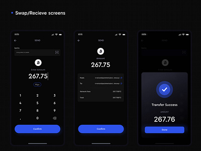 Crypto Wallet App buy and sell crypto ui design crypto wallet app dapp onboarding screen swap ui design ui ux design web3 design