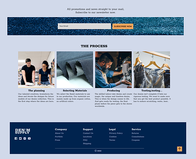 The Process Section design footer homepage newsletter ui web web design