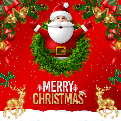 Merry Christmas Santa Flyer app branding christmas club flyer december design flyer graphic design holiday illustration logo merry christmas postcard tutorial ui ux vector winter