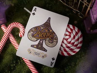 Wonka Playing Cards (Ace of Spades) ace of spades badge design engraving etching illustration logo peter voth design theory11 vector wonka