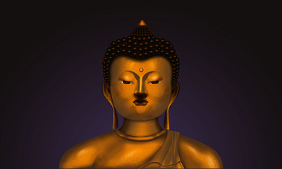 Golden Buddha adobe illustrator adobe photoshop digital 2d illustration