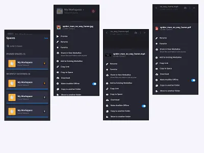 C Workspace Mobile - Bottom Sheets app branding design graphic design iconography illustration logo ui ux web