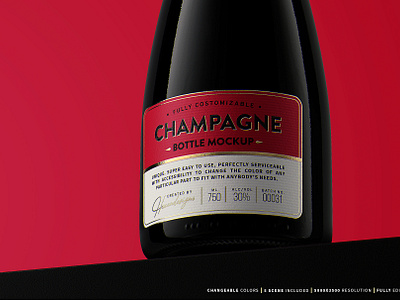 Champagne Mockup V2 3d alcohol beverage bottle branding champagne champagne bottle mockup champagne mockup design drink free juice label mockup packaging packaging mockup red wine rose wine soda wine