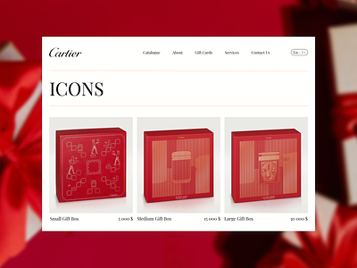 Landing page Mystery box Cartier christmas daily ui design desktop landing ui ux visual web web design
