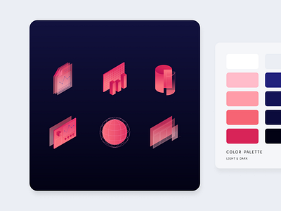 Isometric Icon Set artist design graphic design icon icon set icons illustration portfolio