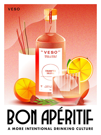 VESO - Aperitif aperitif food illustration liquor poster promote