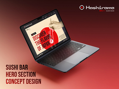 Hashirama sushi bar hero section concept design concept desing hero ui web webdesign