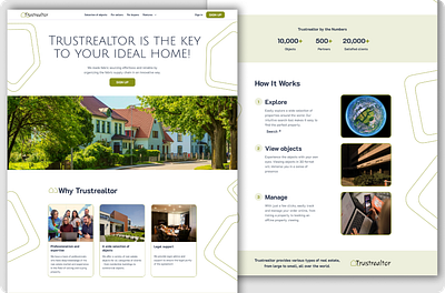 website for a real estate company landing landingpage logo ui ux web website
