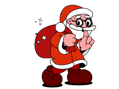 Sneaking Santa Walkcycle animation character characteranimation christmas motion graphics newyear santaclaus