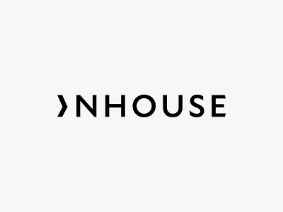 Inhouse Logo bold clever house house logo housing minimal real estate real estate brand real estate logo simple simple logo smart type type logo typography logo