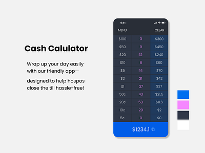 Daily UI #004 Caculator app calculator cashcalculator dailyui ui uxui