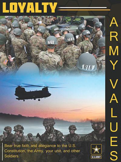 The Army Values design graphic design photo manipulation poster typography