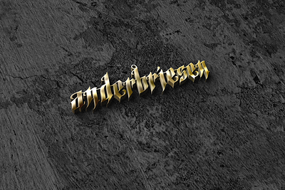 Anderbriesen Gold Pendant Design 3d art branding cnc design jewlery logo typography vector