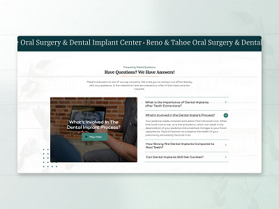 Reno Tahoe Oral Surgery - Frequently Asked Questions design faq design graphic design medical practice medical practice website design oral surgeon oral surgeon website design oral surgery oral surgery website design web design website design