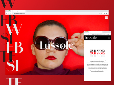 Lussole Sunglasses Website bold css fashion html luxury sunglasses ui ux uxdesigner webdesign website