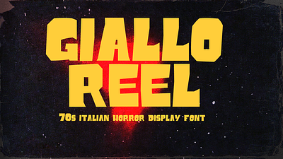 Giallo Reel Display Font bold display font film font giallo horror italian reel thriller vintage