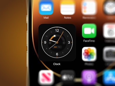 iOS Calendar & Clock Widget Expolration app apple calendar clock graphic design ios product design ui watchface widget