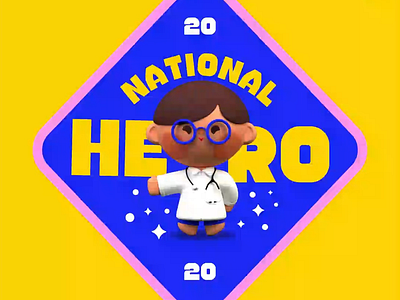 Merdeka63 3d animation appreciate character country covid doctor help hero merdeka national national day pendamic save typography