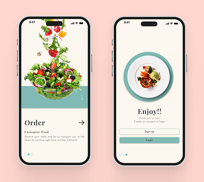 Onboarding Screens branding cafe dailyui design graphic design logo mobile onboarding restaurant ui ux