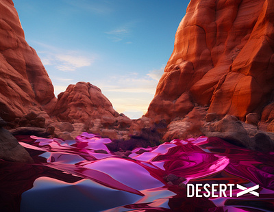Desert X Ad 3d branding graphic design