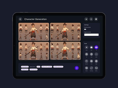 Storyboarding Generative AI Application branding design logo ui ux