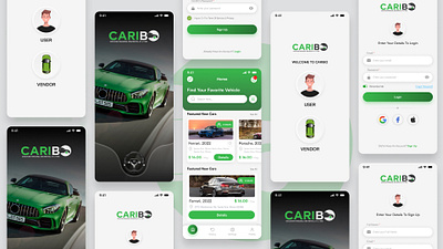 Car Rental Platform mobile app design (UI UX) app booking cab cab booking car car booking car rental design driver green mercedes product travel ui ux visual design