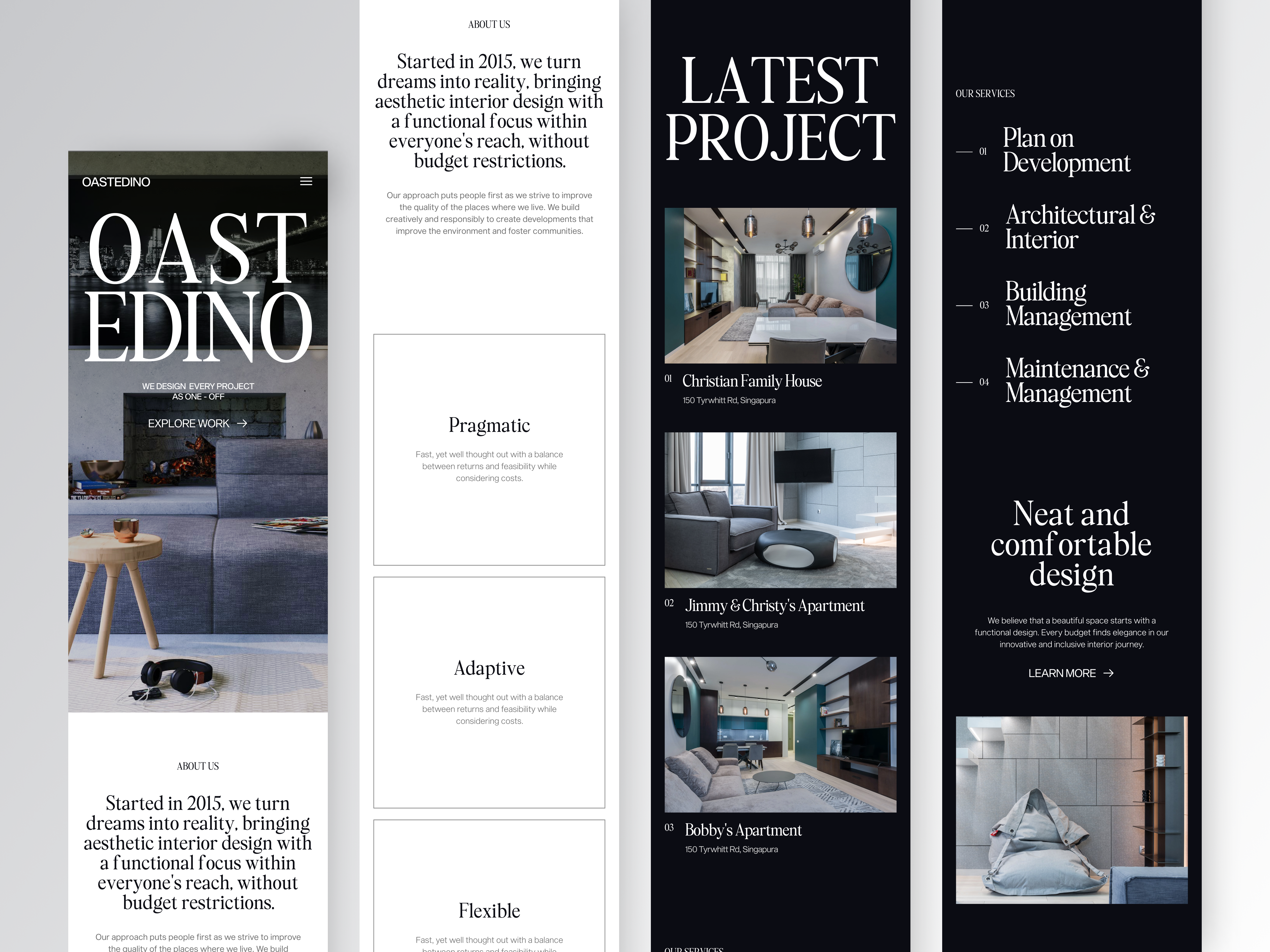 Oastedino - Real Estate Agency Responsive Website agency apartment home house landing page property property search real estate real estate agency responsive web web design website