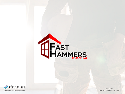 Logo Design - Fast Hammers Remodeling brand design branding commercial construction logo minimalist modern remodeling residential visual identity