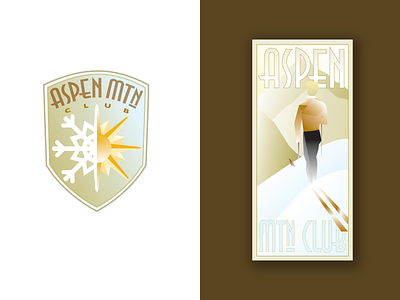 Aspen Mountain Club graphic design