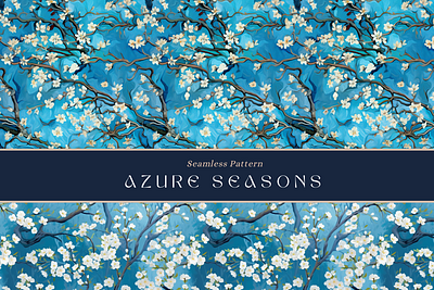 Azure Seasons Odyssey Seamless Pattern design graphic design illustration pattern seamless