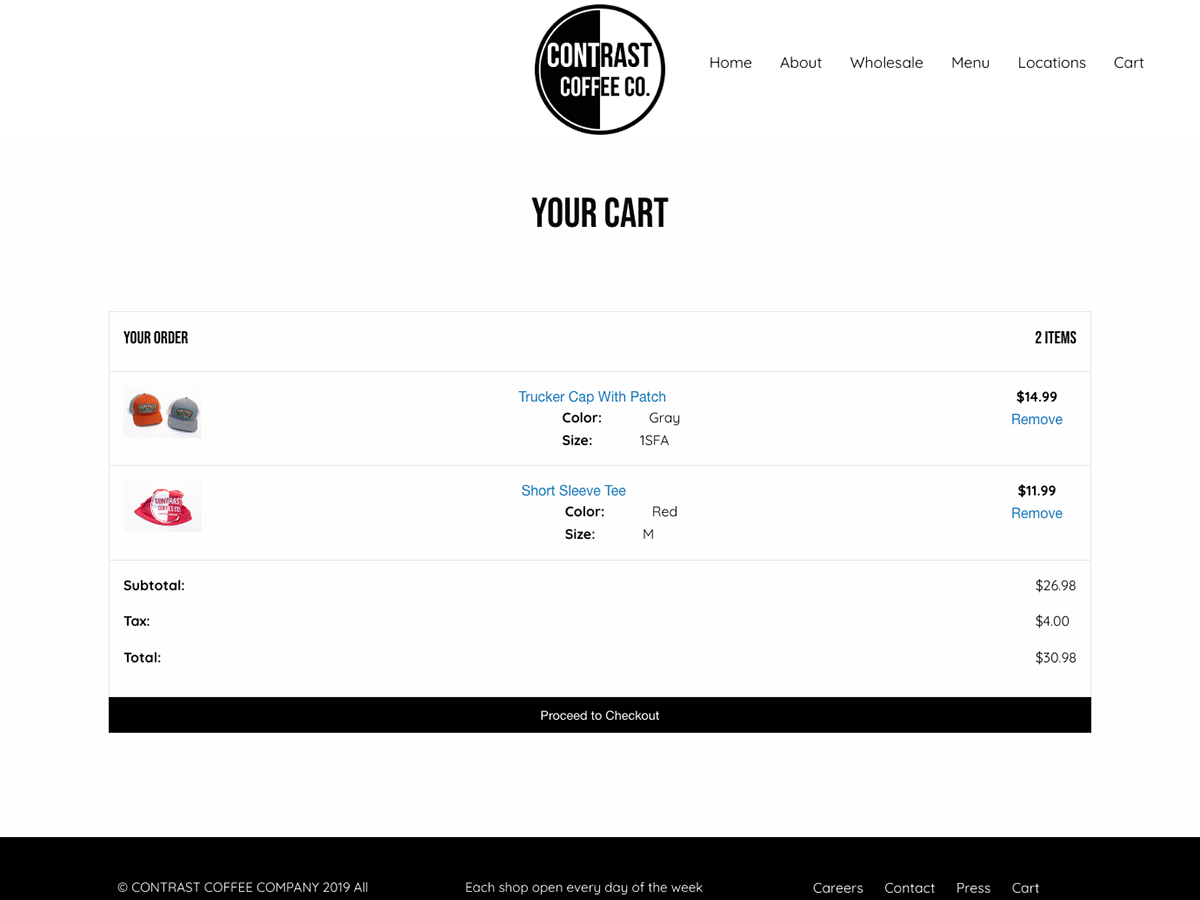 Contrast Coffee Company Website Redesign Concepts by Elijah Scripter on